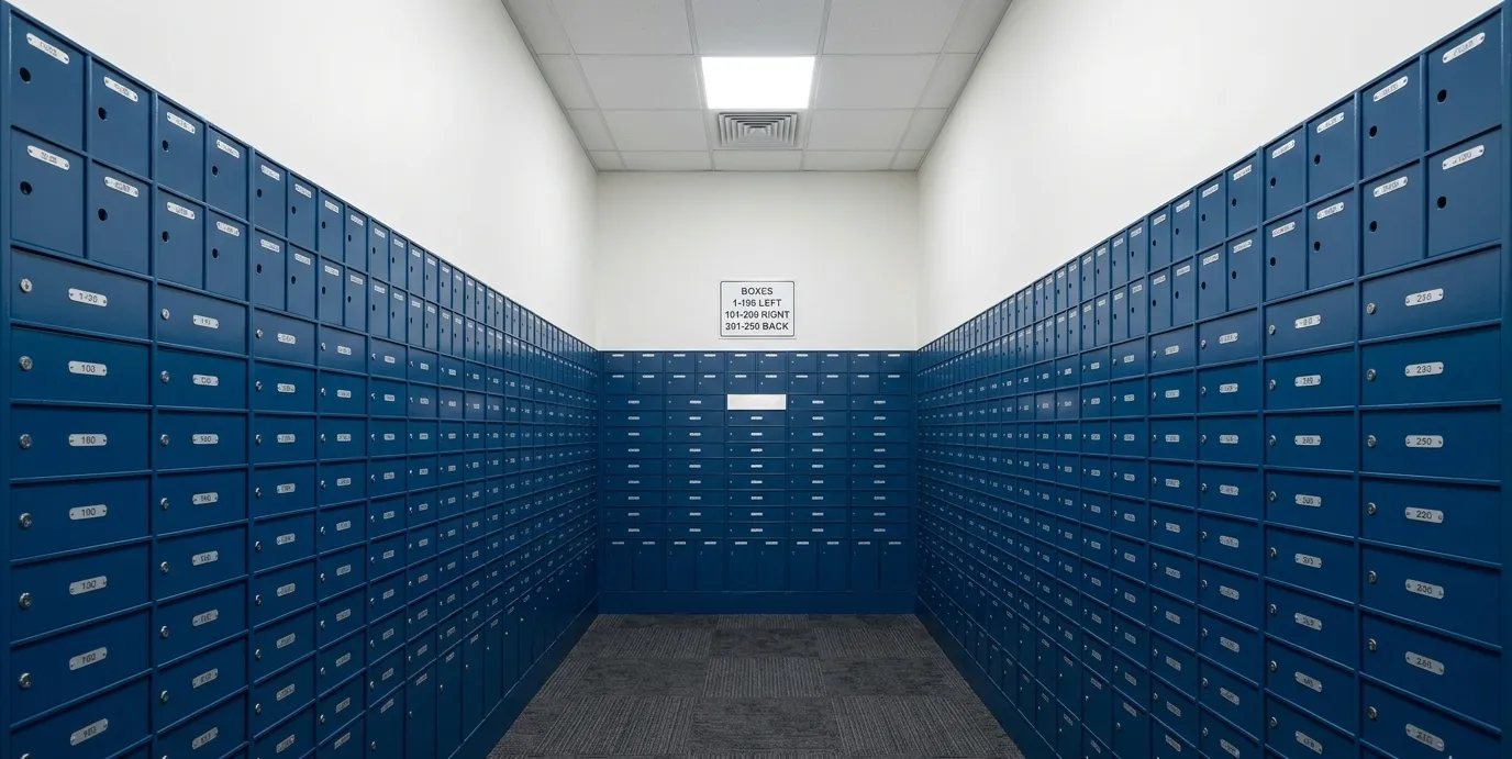 Emirates Post P.O. box hall handed over with ceiling, lighting and AC
