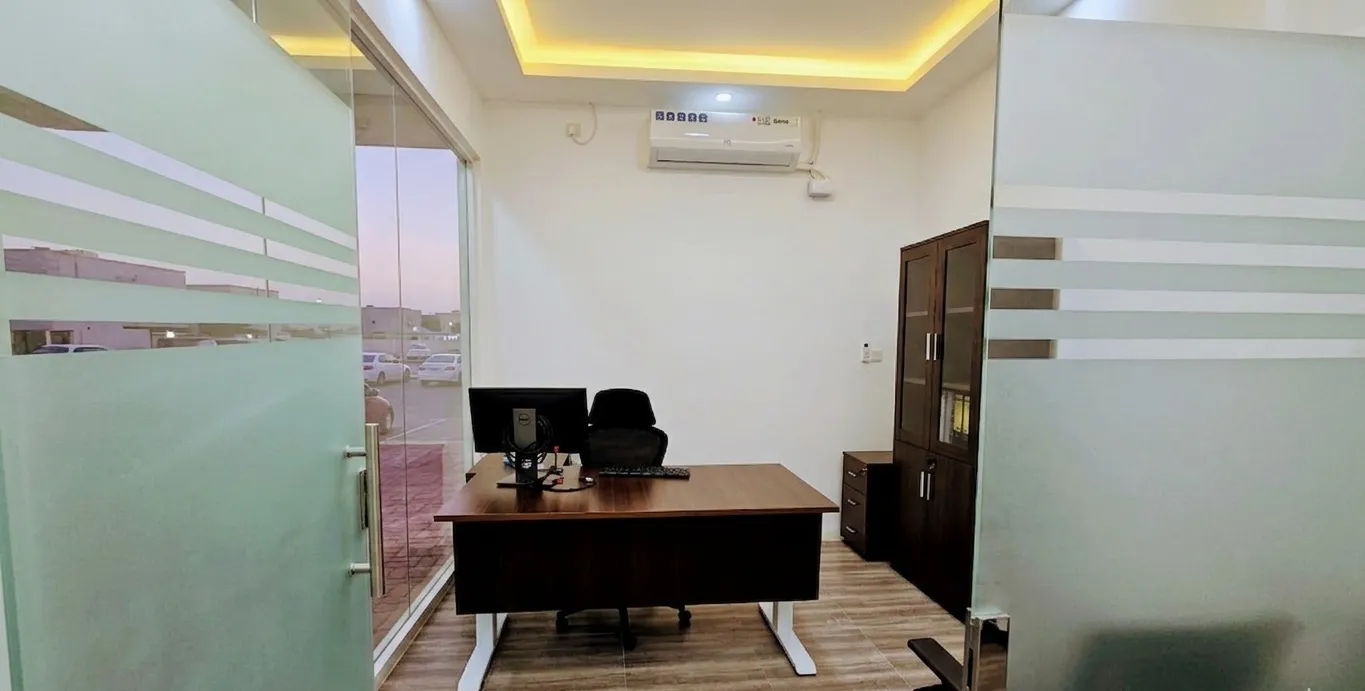 Frosted glass manager cabin at Hempel Paints